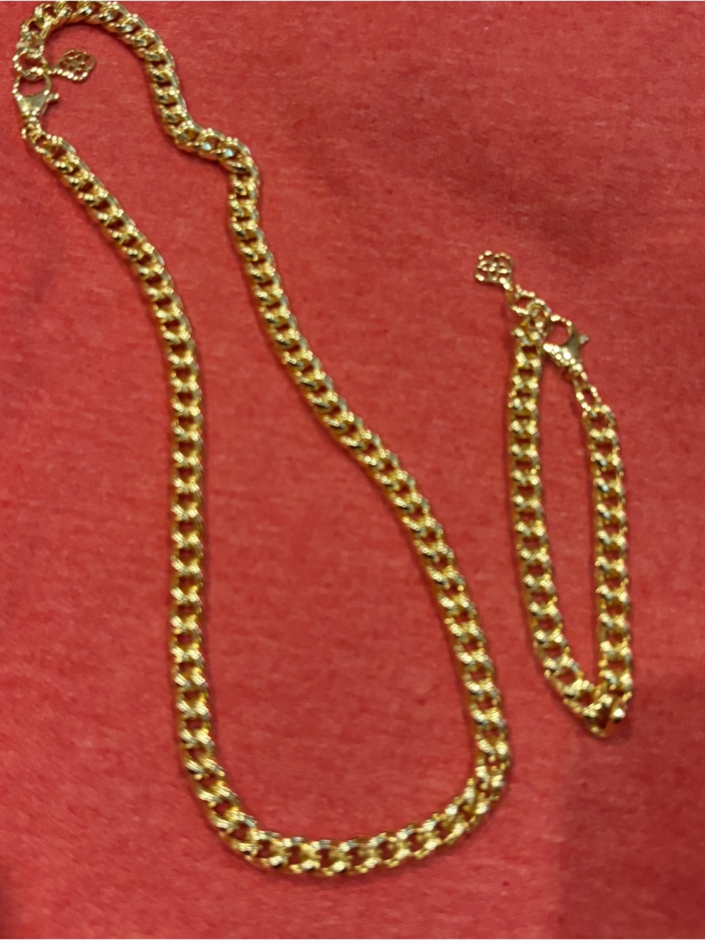Kendra Scott Vincient Gold-Tone Curb Chain Necklace and Bracelet Set